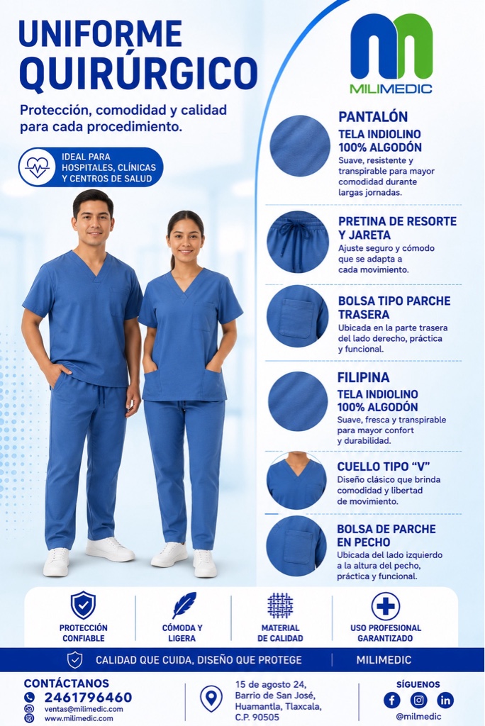 Uniforme quirúrgico clásico