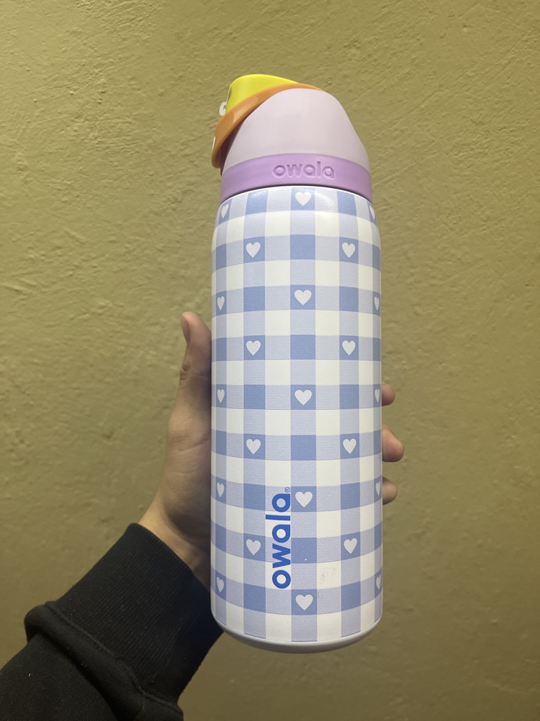 Owala botella azul cuadros 32 oz