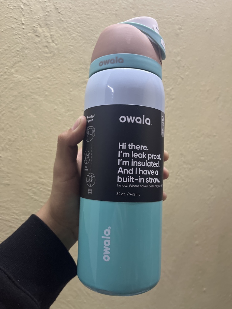 Owala botella Aqua Metálico 32 oz