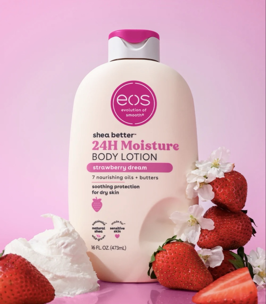 eos crema corporal rosa strawberry dream