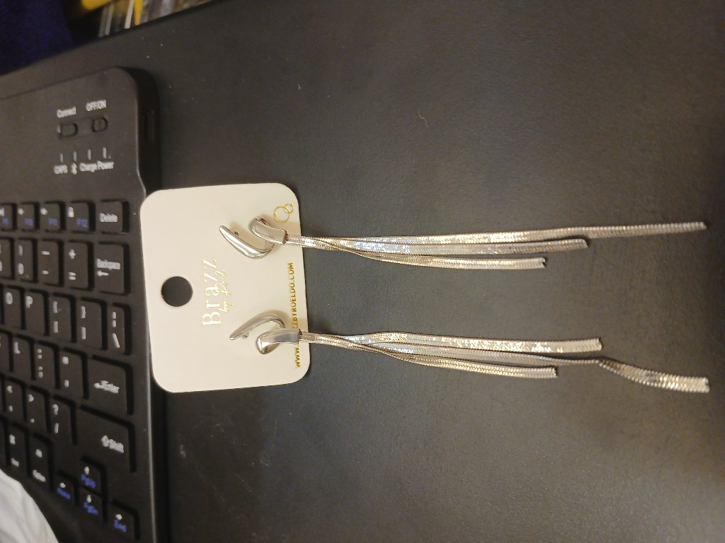Brazz aretes largos plateados