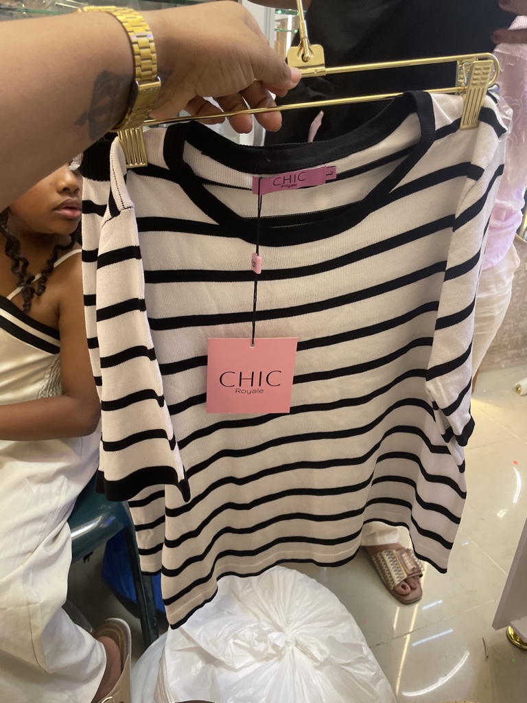 Conjunto de falda tallas blanco y negro