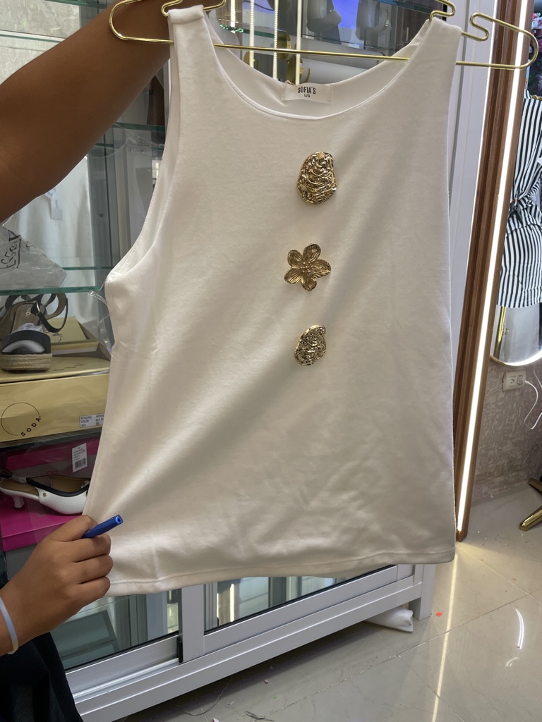 Blusa son manga con botones delante varios colores