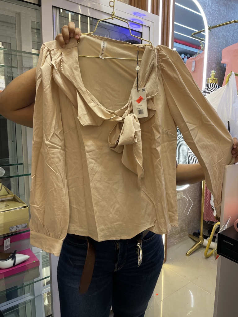 Blusa lino manga larga varios colores