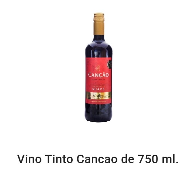 Vino Cancao Suave Tinto 750ml