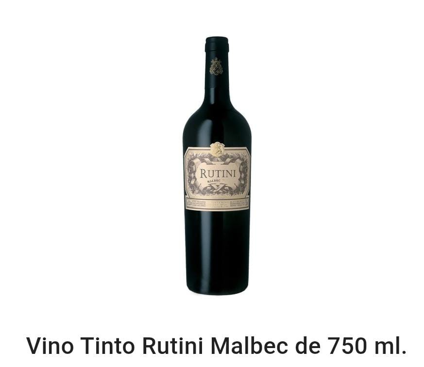 Vino Tinto Rutini Malbec 750 ml
