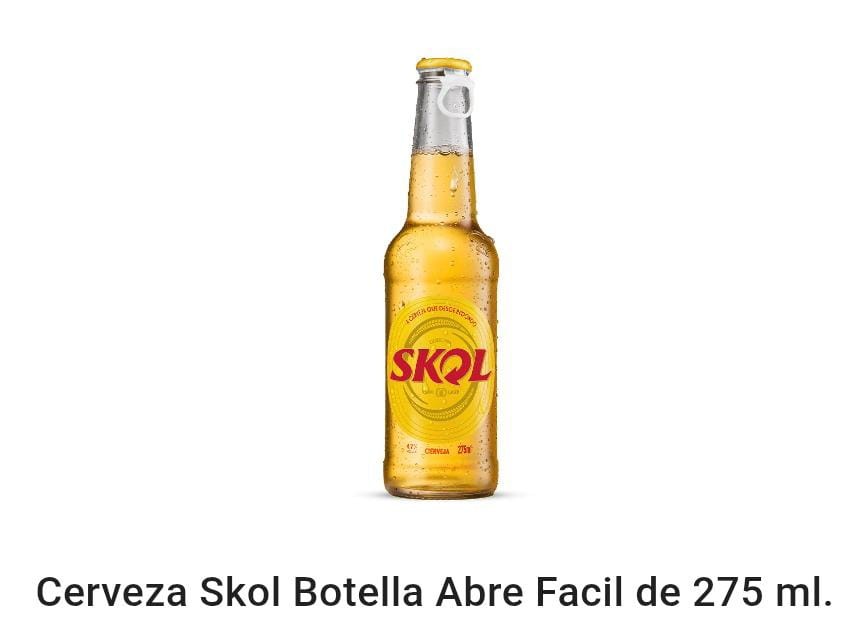 Skol botellita abre fácil 275 ml