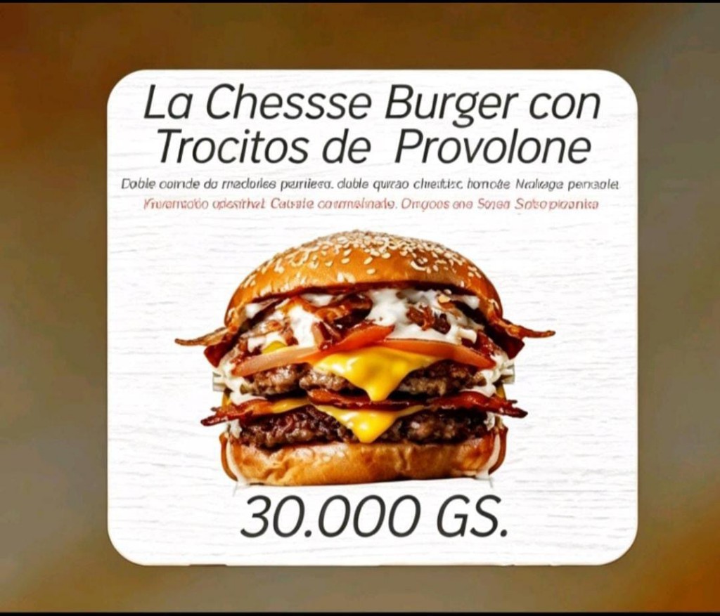 La Chesse Burger con trocitos de Provolone