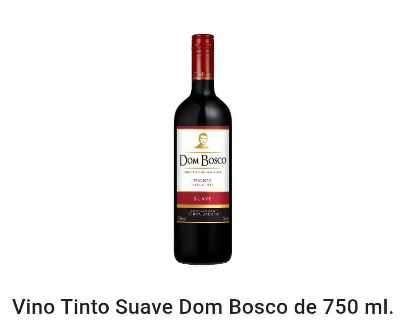 Vino Tinto Dom Bosco Suave 750 ml