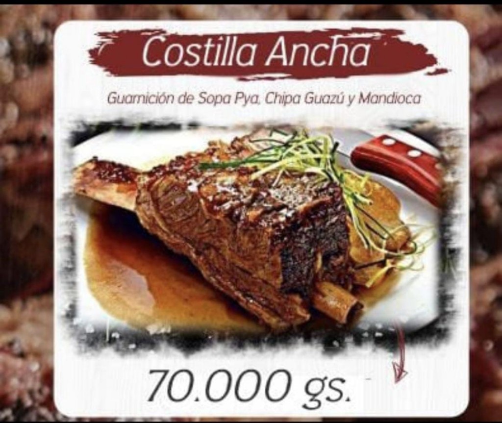 Corte de Costilla Ancha al plato