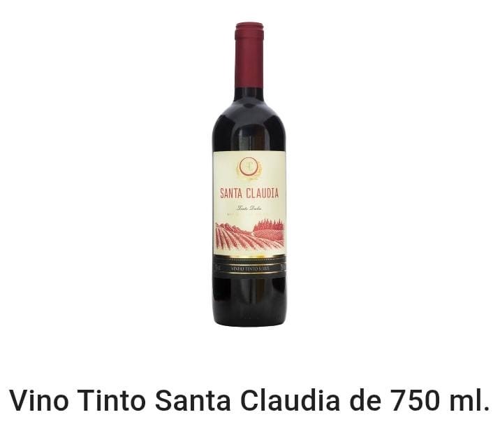 Vino Tinto Dulce Santa Claudia 750 ml