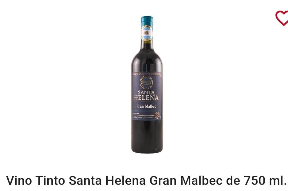 Vino Tinto Santa Helena Gran Malbec 750 ml