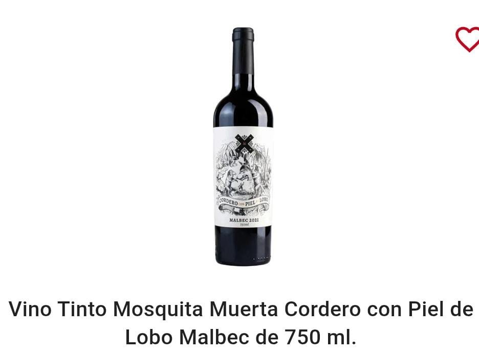 Vino Tinto Mosquita Muerta Cordero Con Piel De Lobo 750 ml