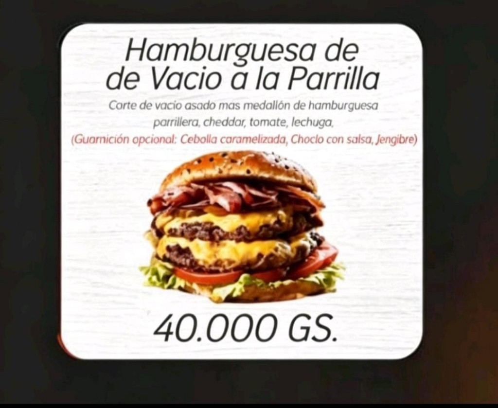 Hamburguesa de vacío a la parrilla.