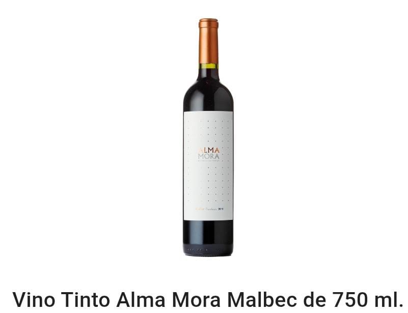 Vino Tinto Alma Mora Malbec 750 ml