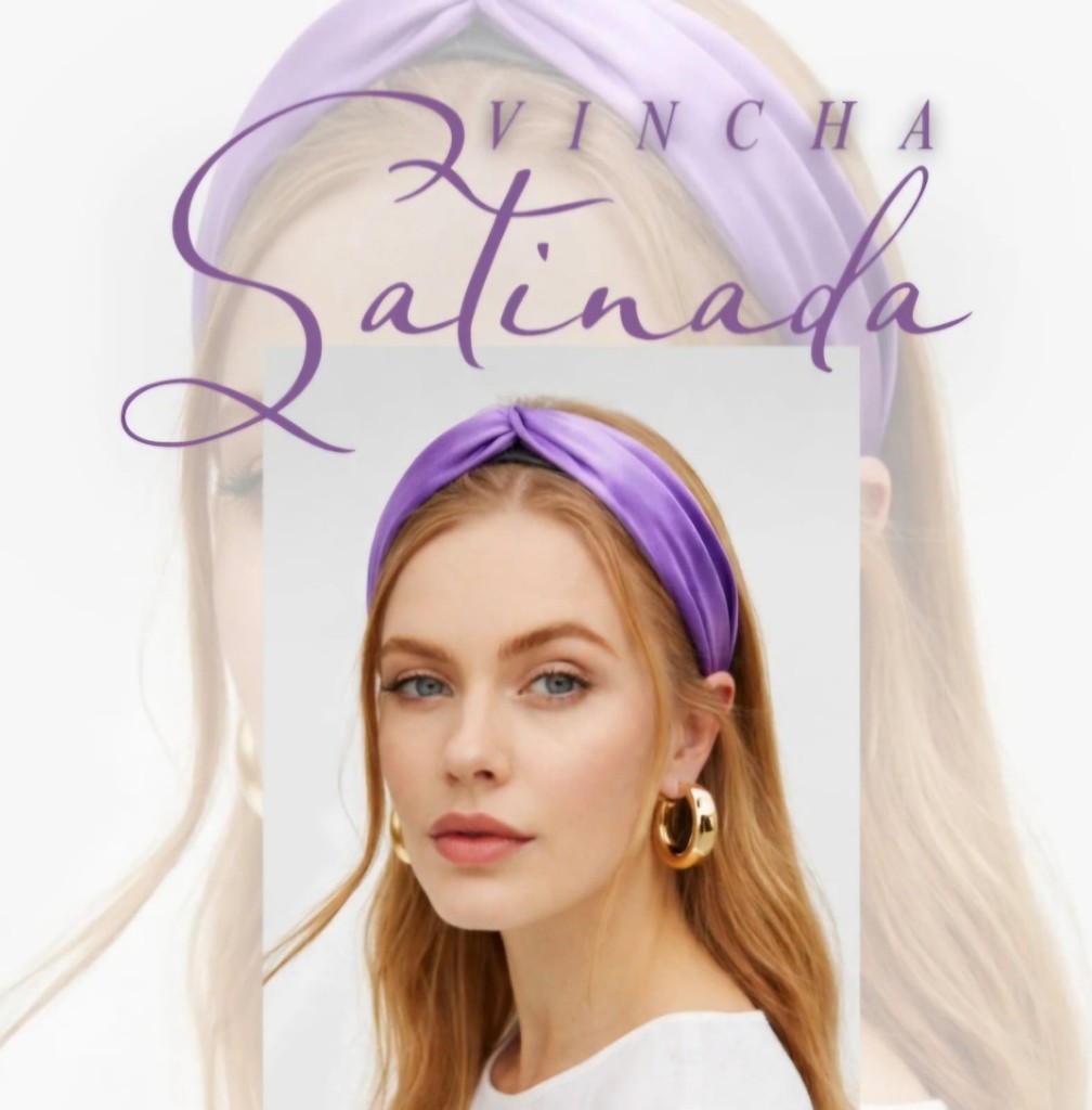 Vincha satinada cruzada