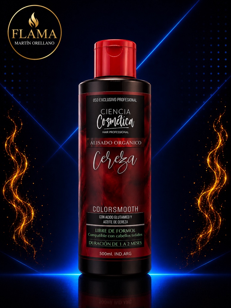 ALISADO ORGÁNICO DE CEREZA LIBRE DE FORMOL x500ml.