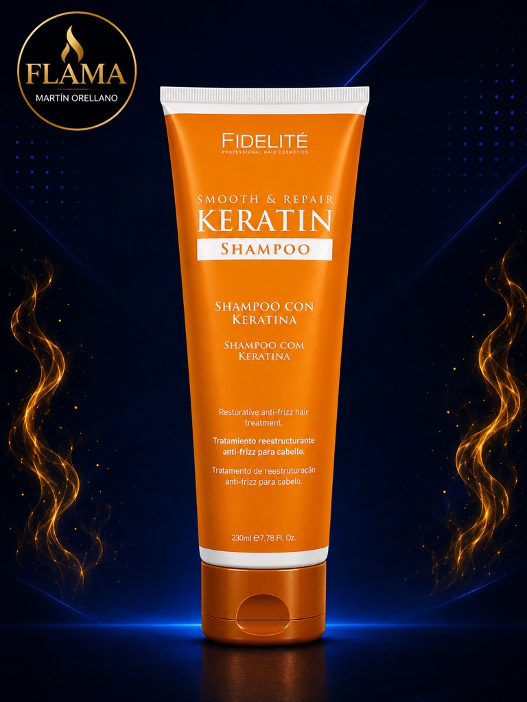 SHAMPOO DE KERATINA EN POMO x230ml.