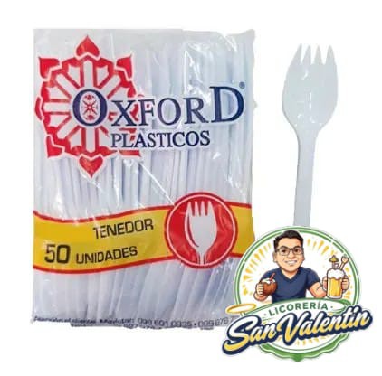 Tenedor blanco 50 unid