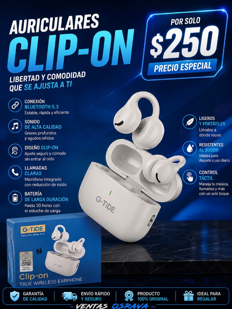 Audifono clip-on