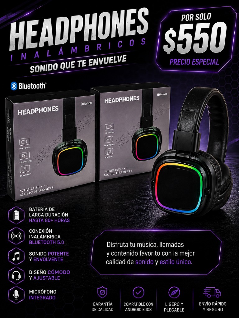 Audifonos con luz