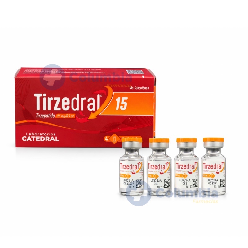 Tirzedral Tirzepatida 15mg 0,5ml - 4 Ampollas
