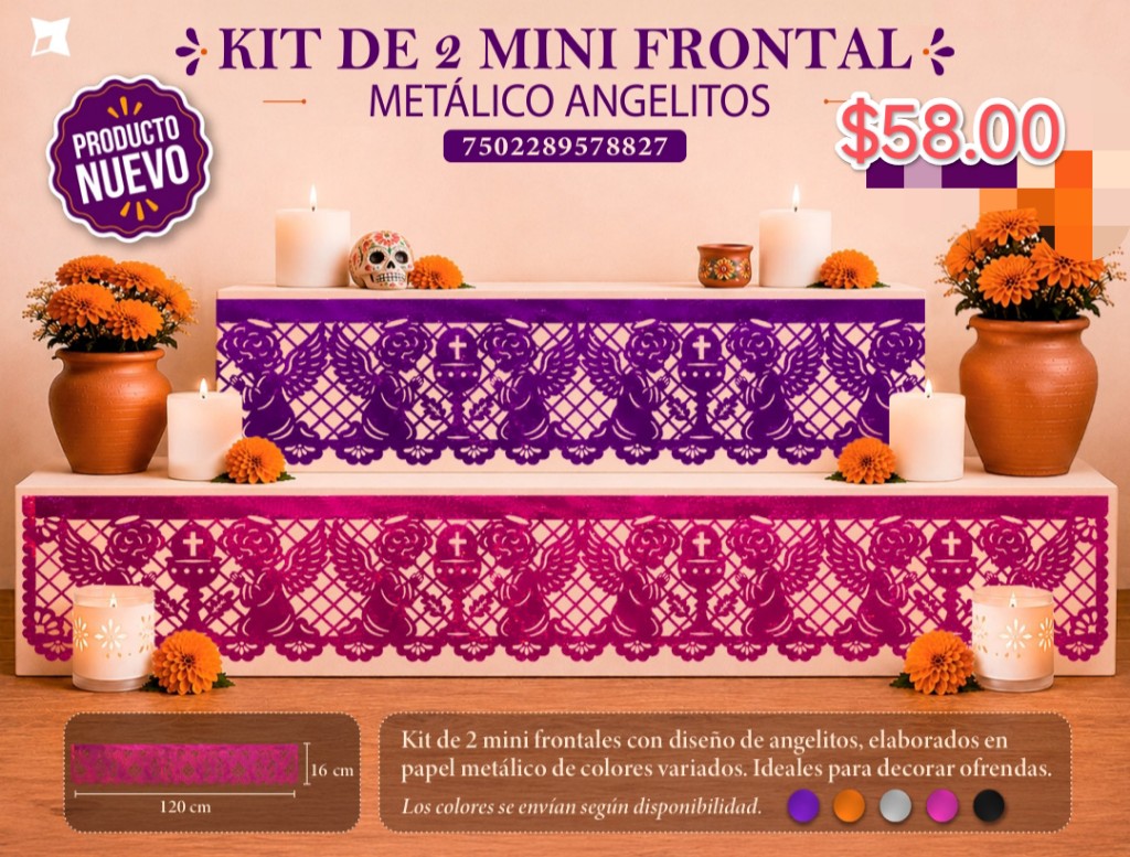Mini frontal angelitos morado
