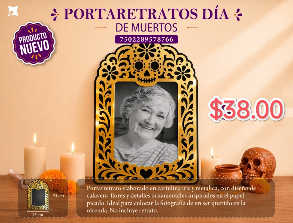 Portarretrato dia de muertos