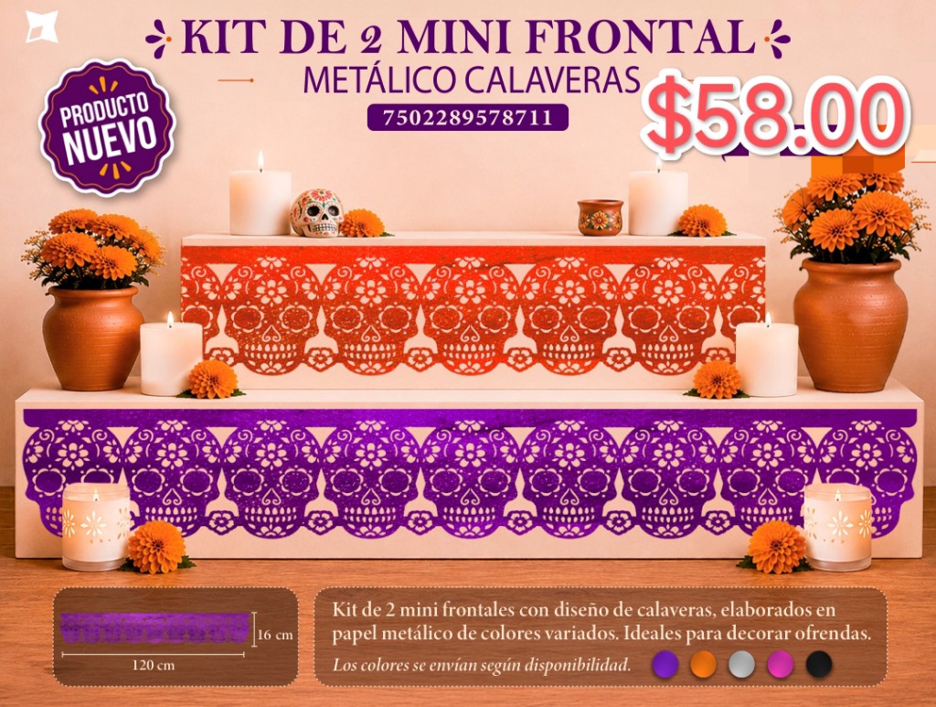 Kit de 2  mini frontal calaveras