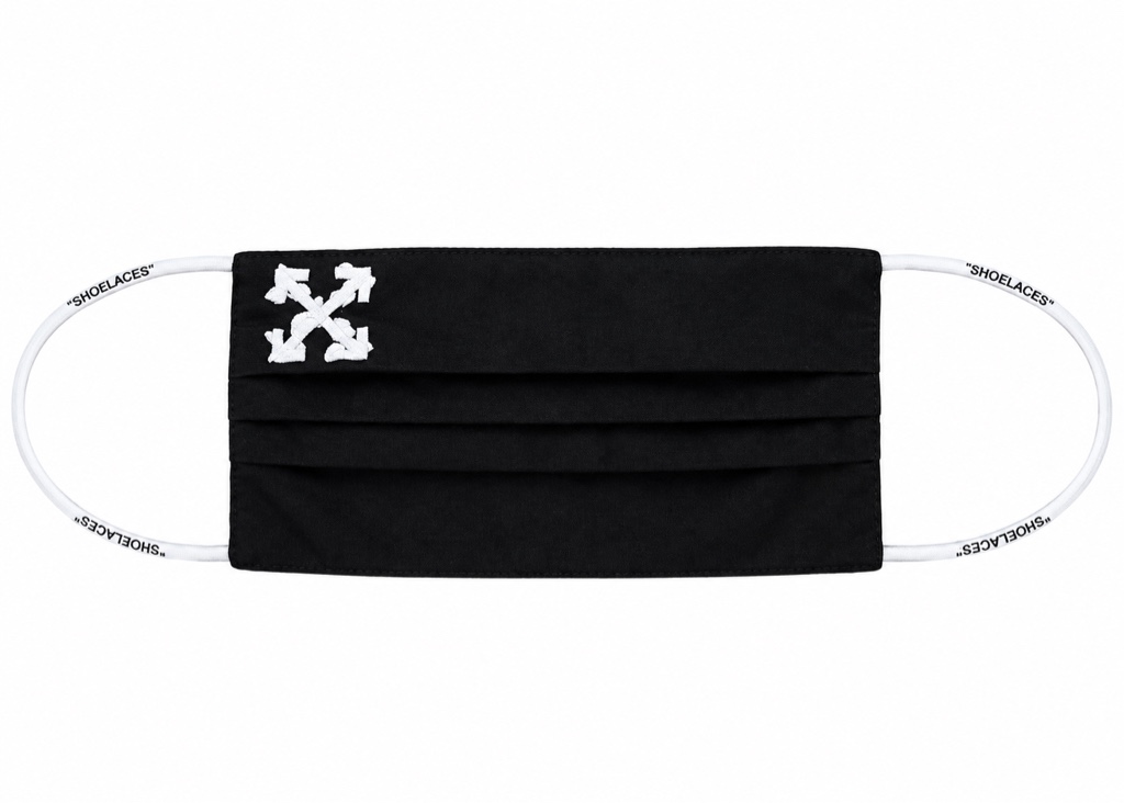 Embroidered Arrows Mask/Bag Black/White, SS21