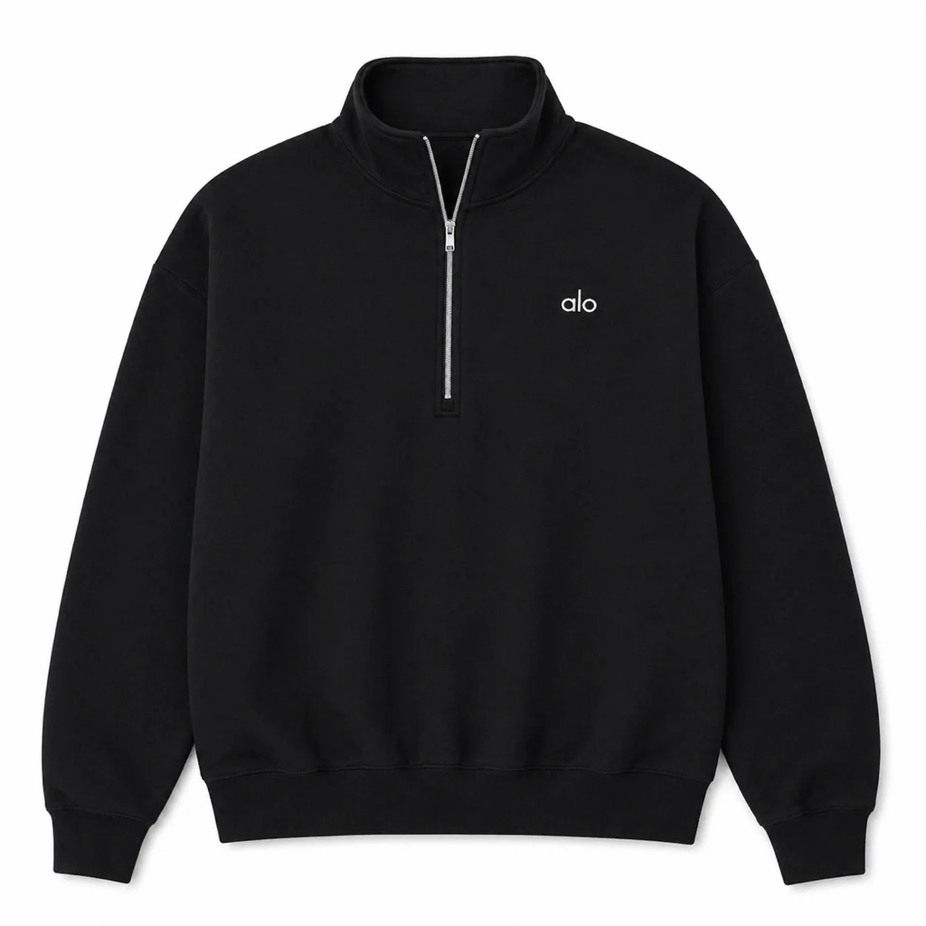 ALO Accolade 1/4 Zip Pullover – Black