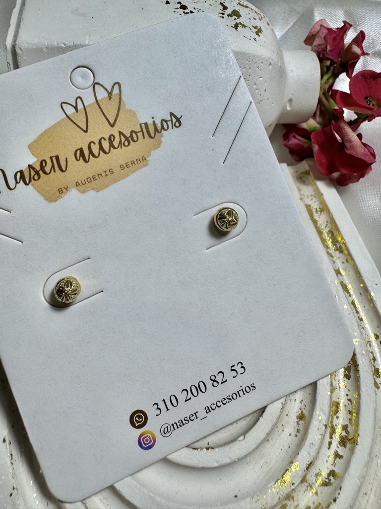 Topo balín mediado diamantado oro laminado