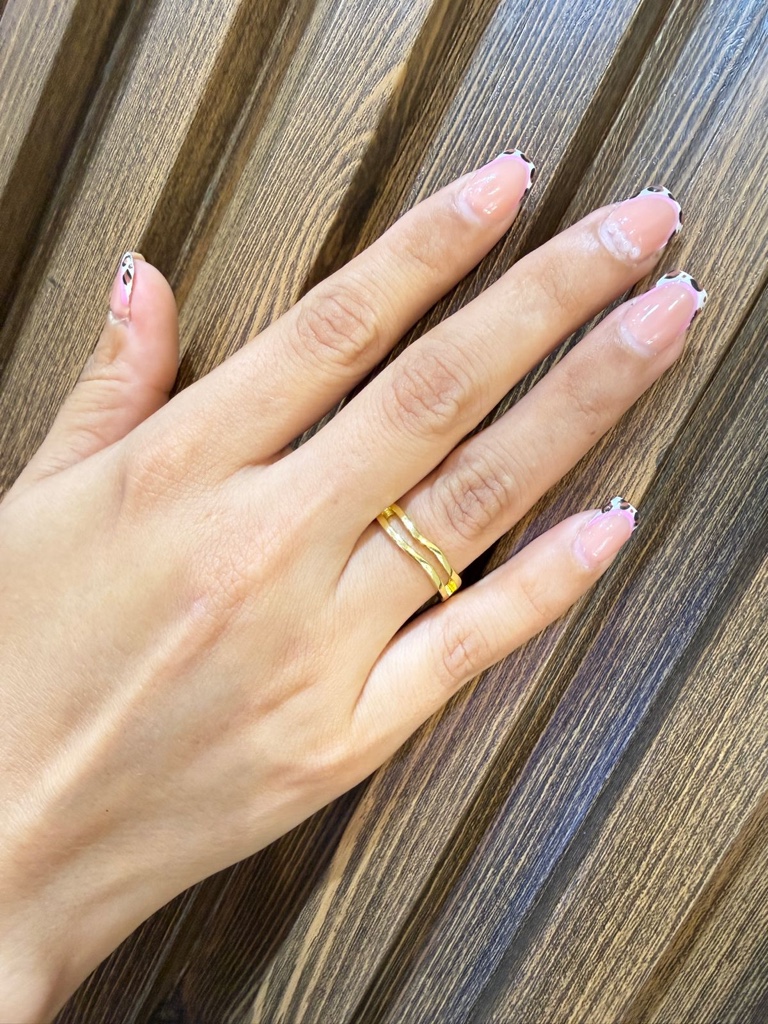 Anillo 2 líneas lisas