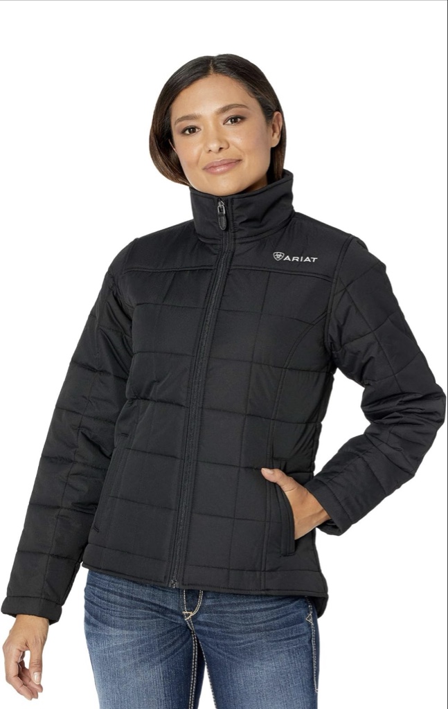 Ariat chaqueta negra acolchada