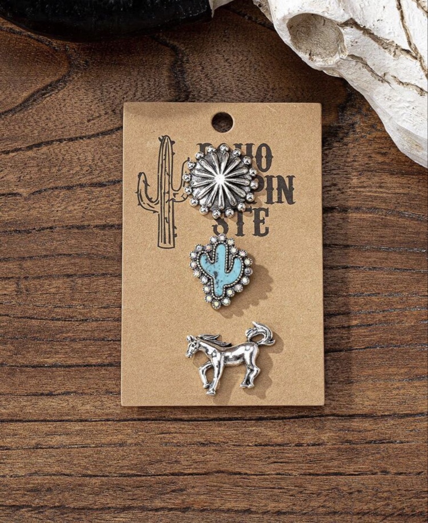 Pines western cactus y caballo