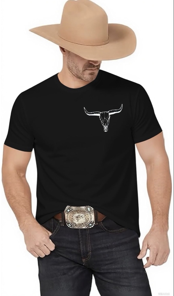 Camiseta negra toro