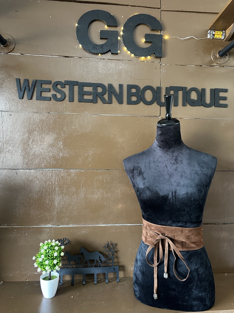 GG cinturón western beige
