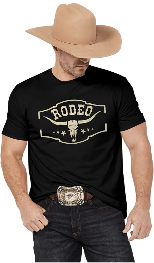 Rodeo camiseta negra