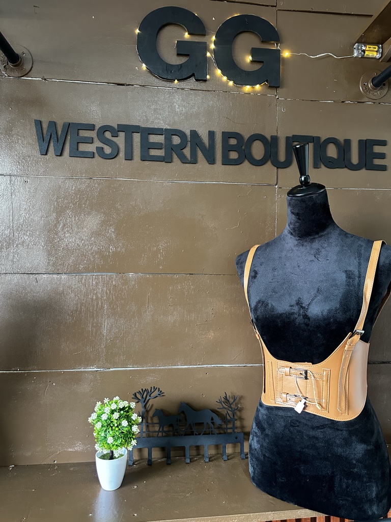 Corset cafe con tiras