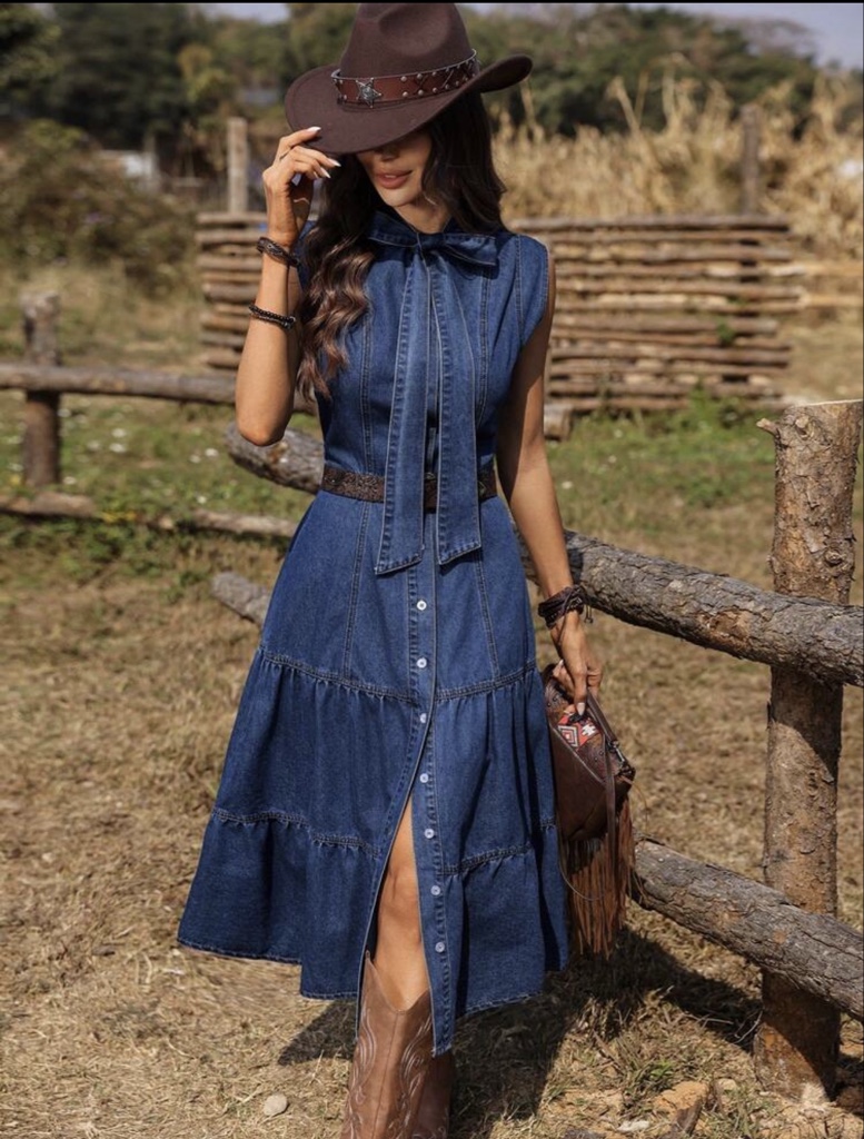 Vestido denim azul GGW025