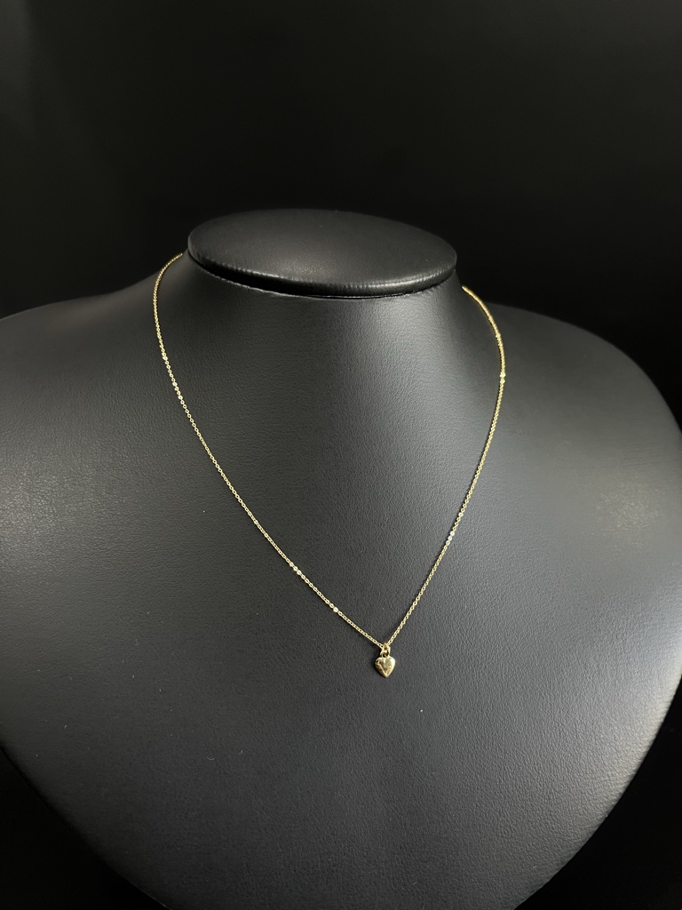 Colar feminino coração chapeado pequeno ( Banhado a ouro)
