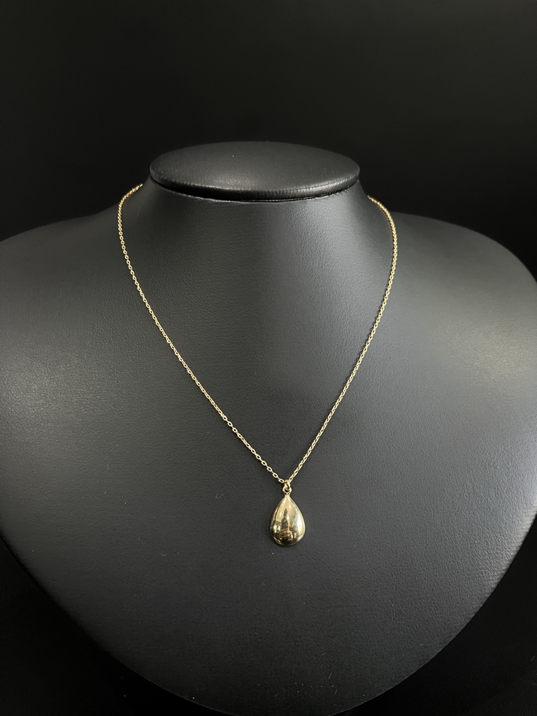 Colar feminino gota lisa grande (Banhado a ouro 18k)