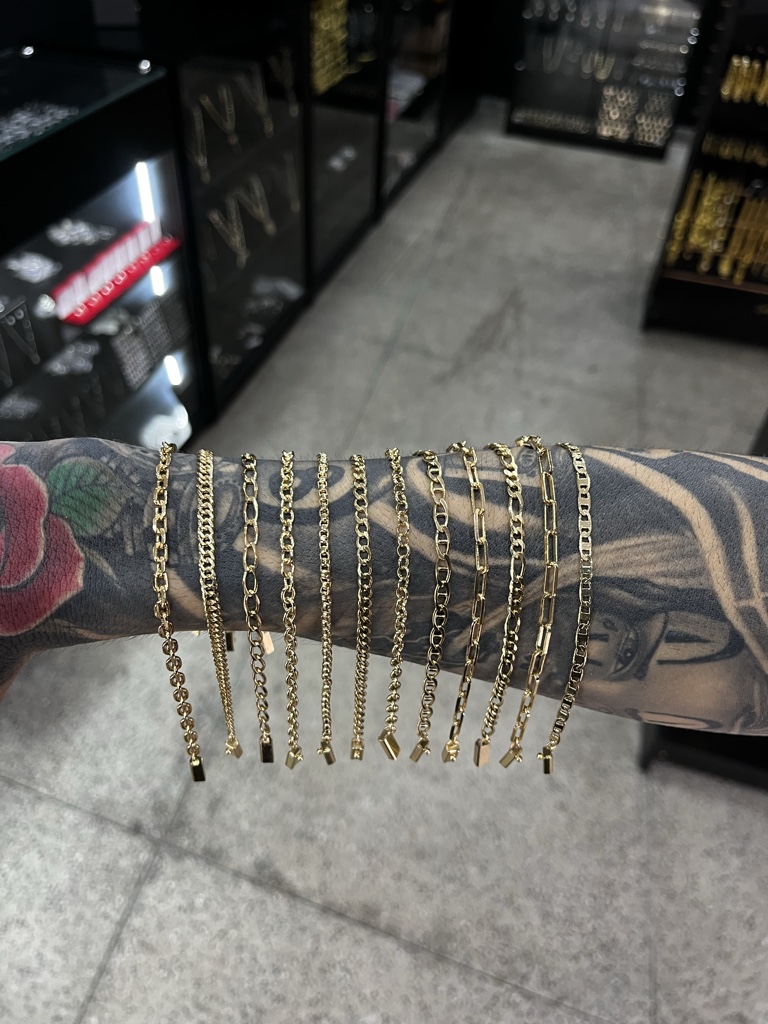 Pulseira 4/4.5mm (Banhado a ouro 18k)