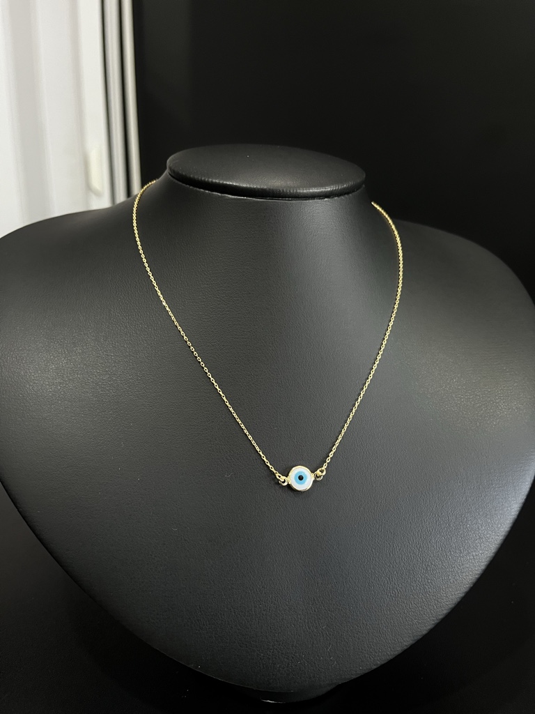 Colar feminino olho grego (Banhado a ouro 18k)