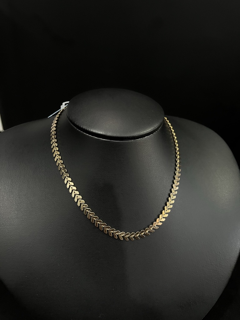 Colar feminino samambaia (Banhado a ouro)