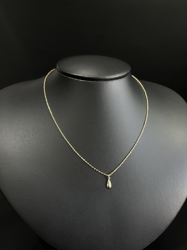 Colar feminino gota lisa pequena (Banhado a ouro 18k)