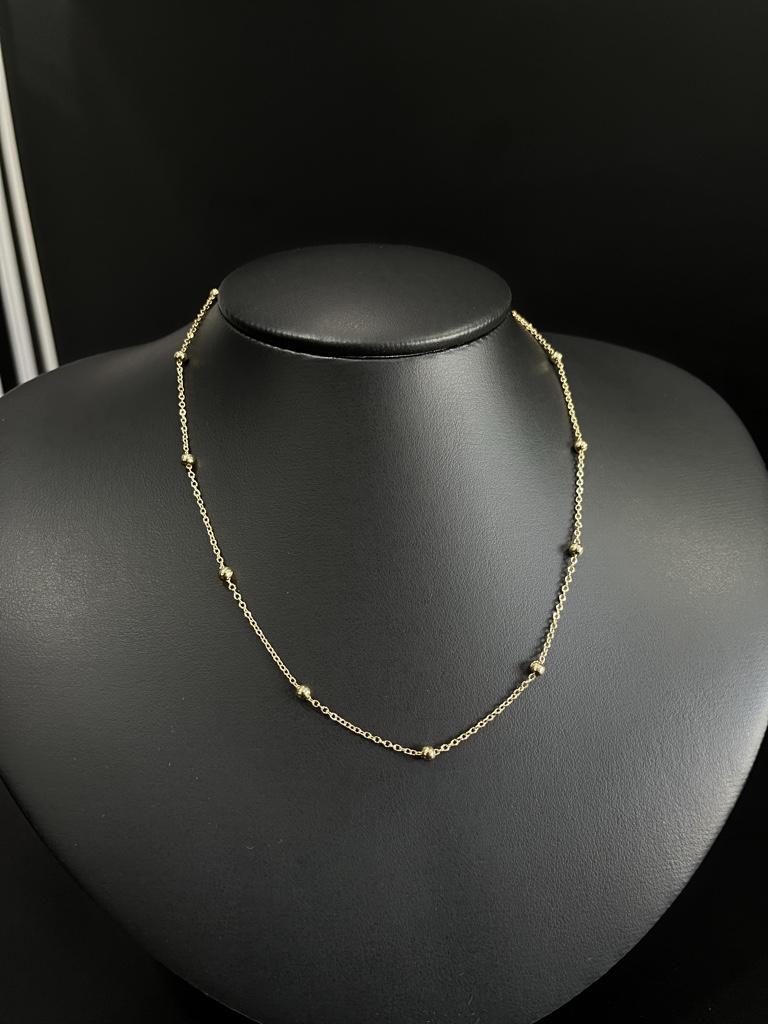 Corrente feminina 12 esferas (Banhado a ouro 18k)