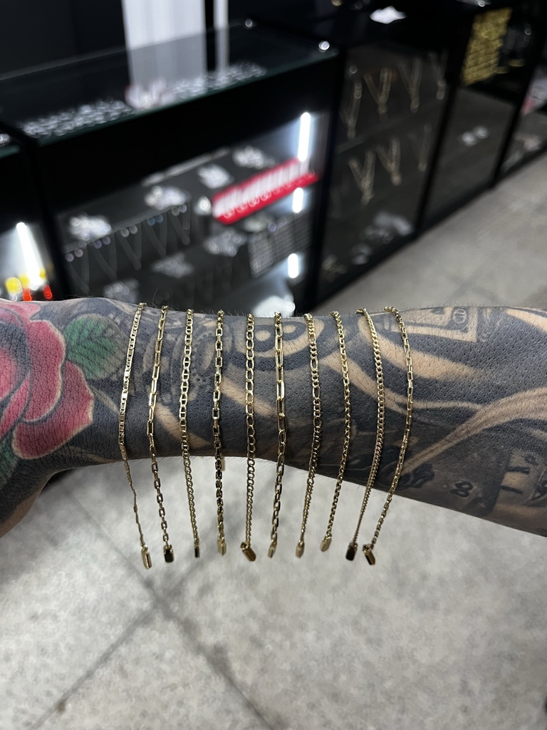 Pulseira 2/2.5mm (Banhado a ouro 18k)