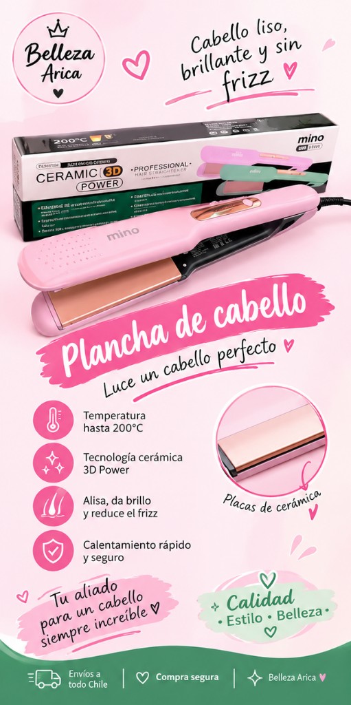 Mino plancha rosada ceramica