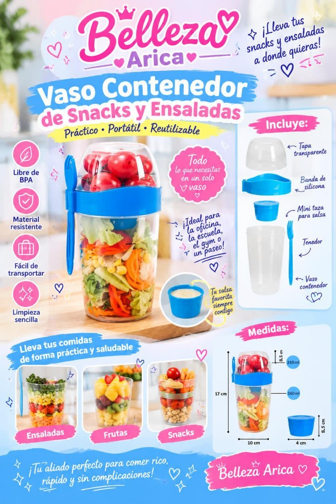 Vaso contenedor de snacks